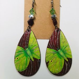 Beautiful hand painted reversible earrings!